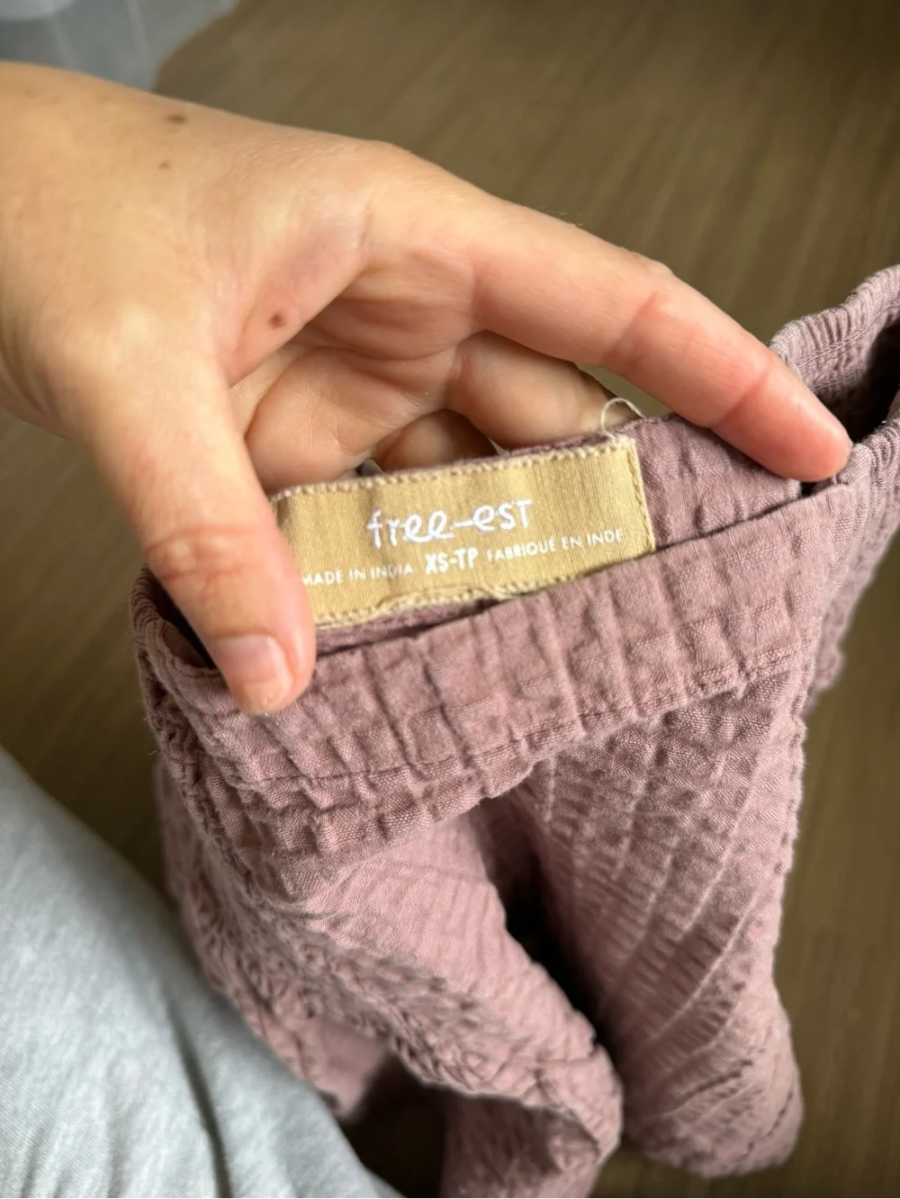 Free People Free-est Waffle Smocked Purple Mini Skirt XS